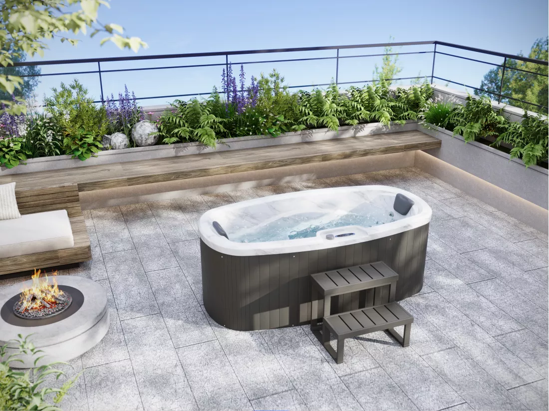 SPA 2 places blanc perlé - 14 jets - L210 x P110 x H74 cm - Système BALBOA - SAMOA IV