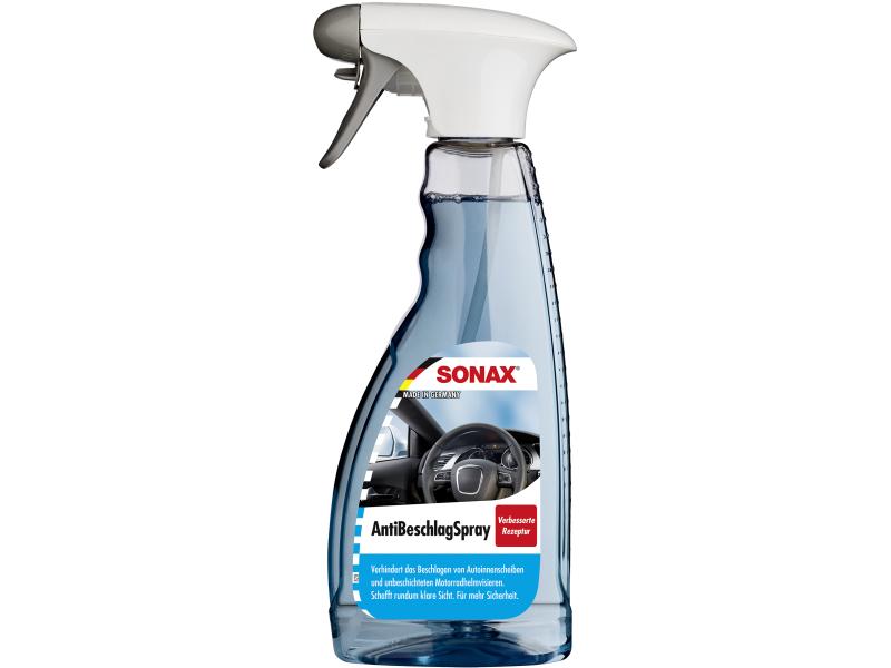 Sonax Antibeschlag Spray 0.5 l Verhindert zuverlässig das Beschlagen von Autoscheiben und Motorradhelm-Visieren