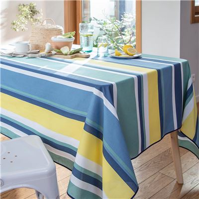 Nappe polycoton enduit rayé - BECQUET CRÉATION