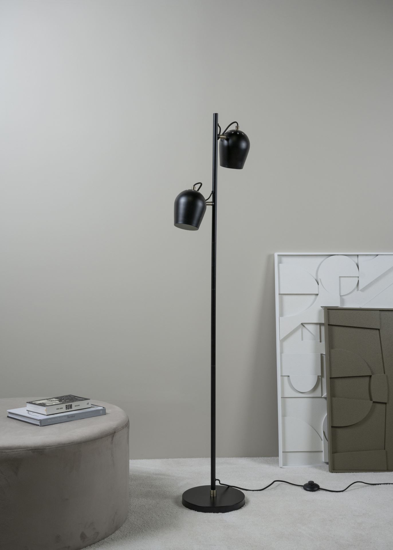 Gulvlampe svart - 158,3 cm