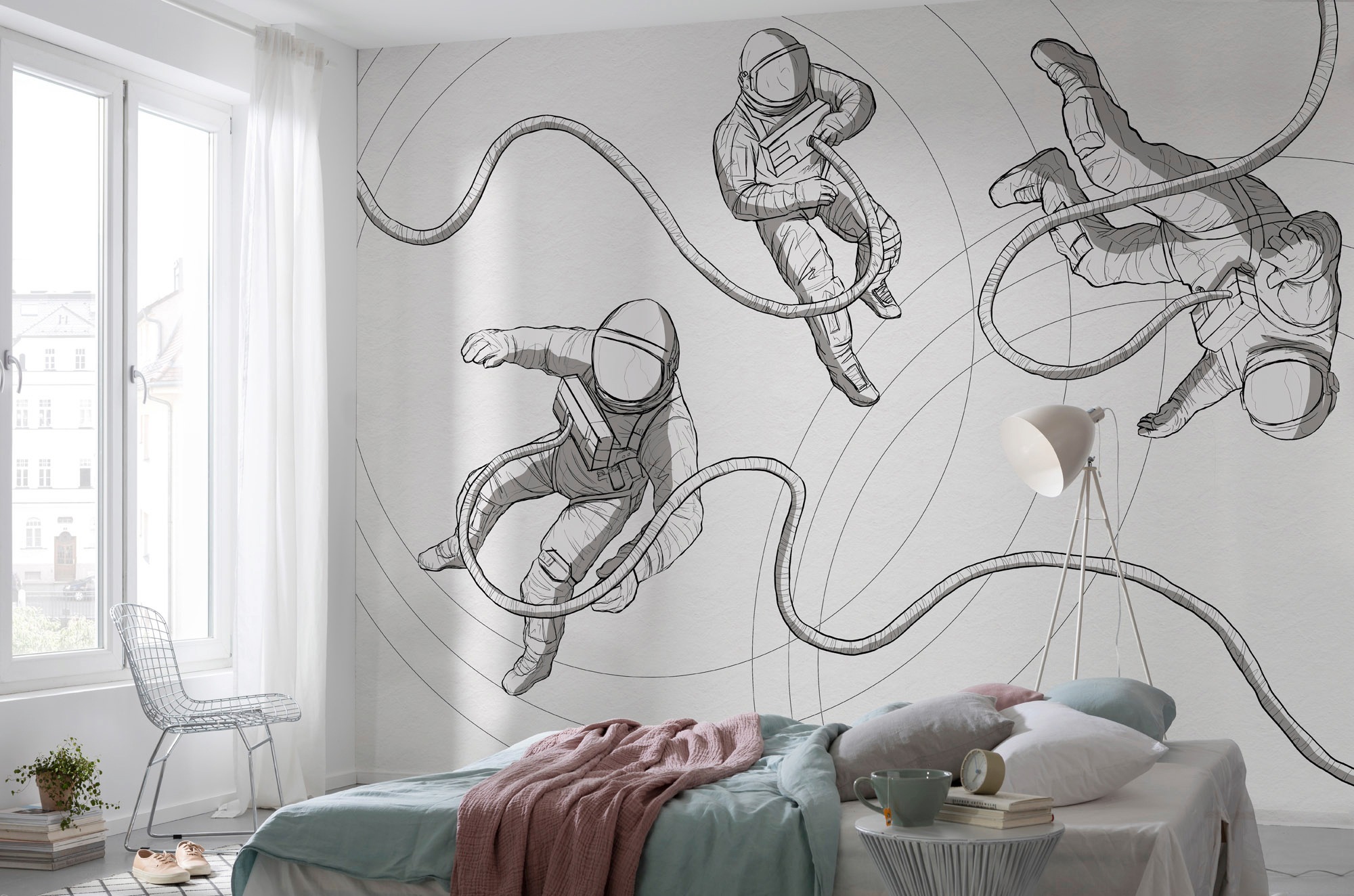 Komar Vliestapete »Digitaldruck Vlies -  Extraordinary Astronauts - Grösse 400 x 280 cm« bedruckt glatt Kinderzimmer
