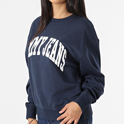 Sweat Crewneck Femme Relaxed College 2714 Bleu Marine