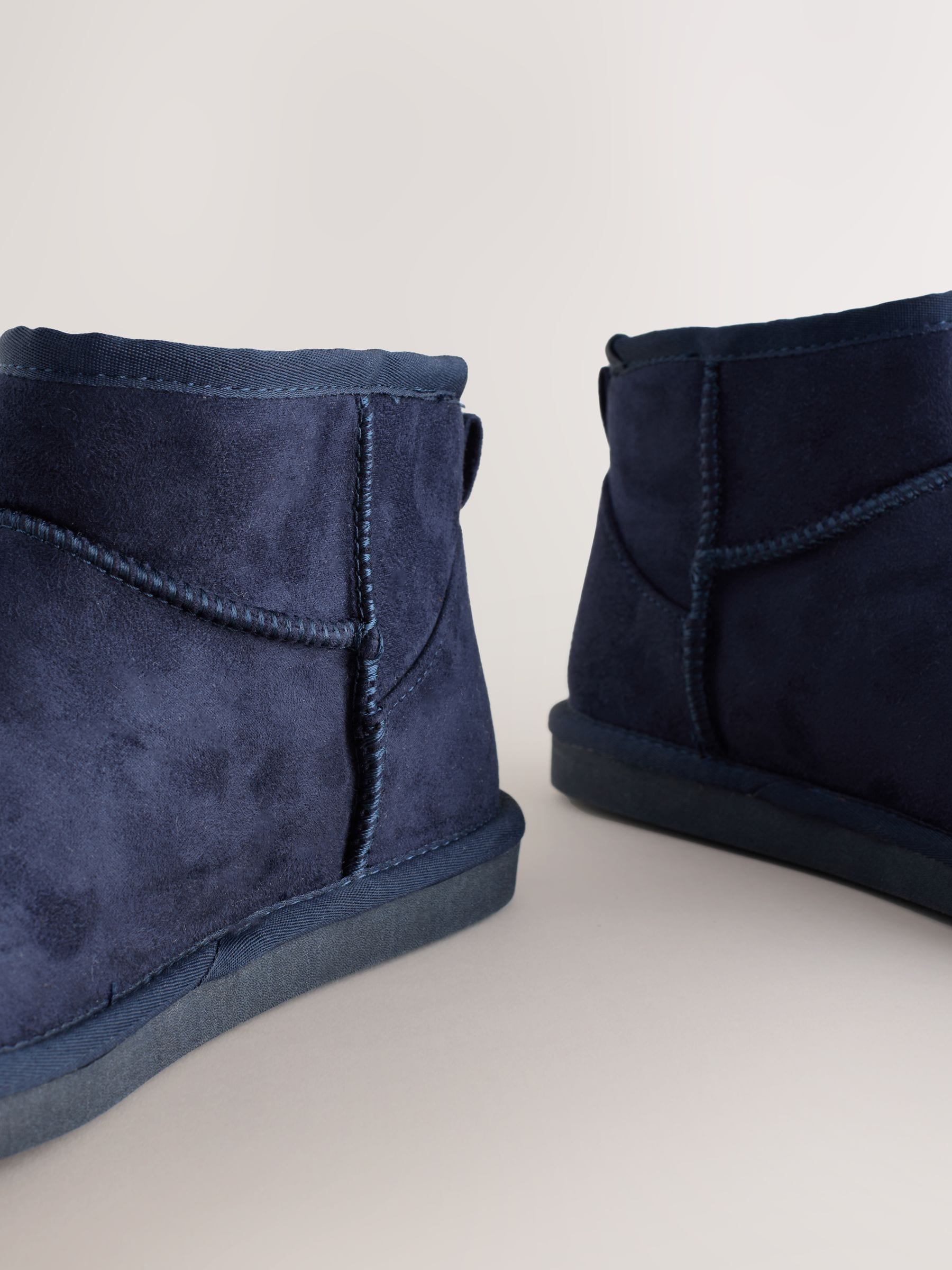 Marineblauw - Microsuede Boot Slippers