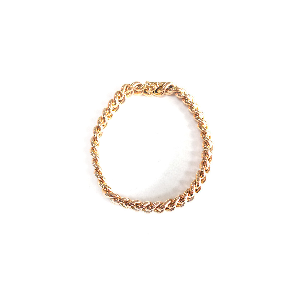 Bracelet d'occasion or 750 jaune maille fantaise 23 cm