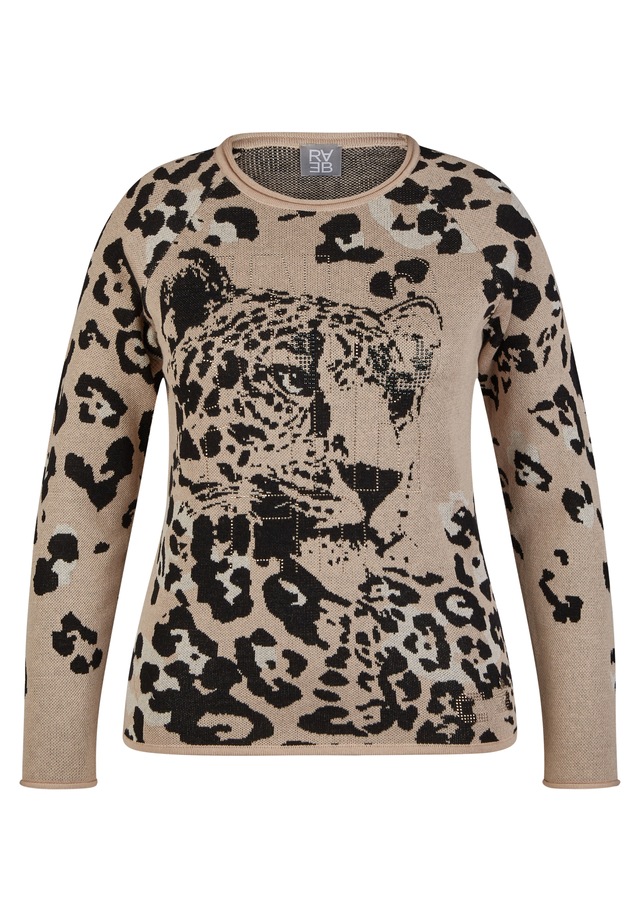 Rabe Strickpullover , mit Animal-Muster
