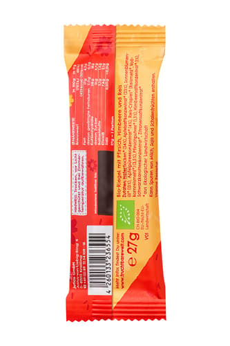 FruchtBar Pausenfreund Bio-Früchte-Duo Pfirsich, Himbeere