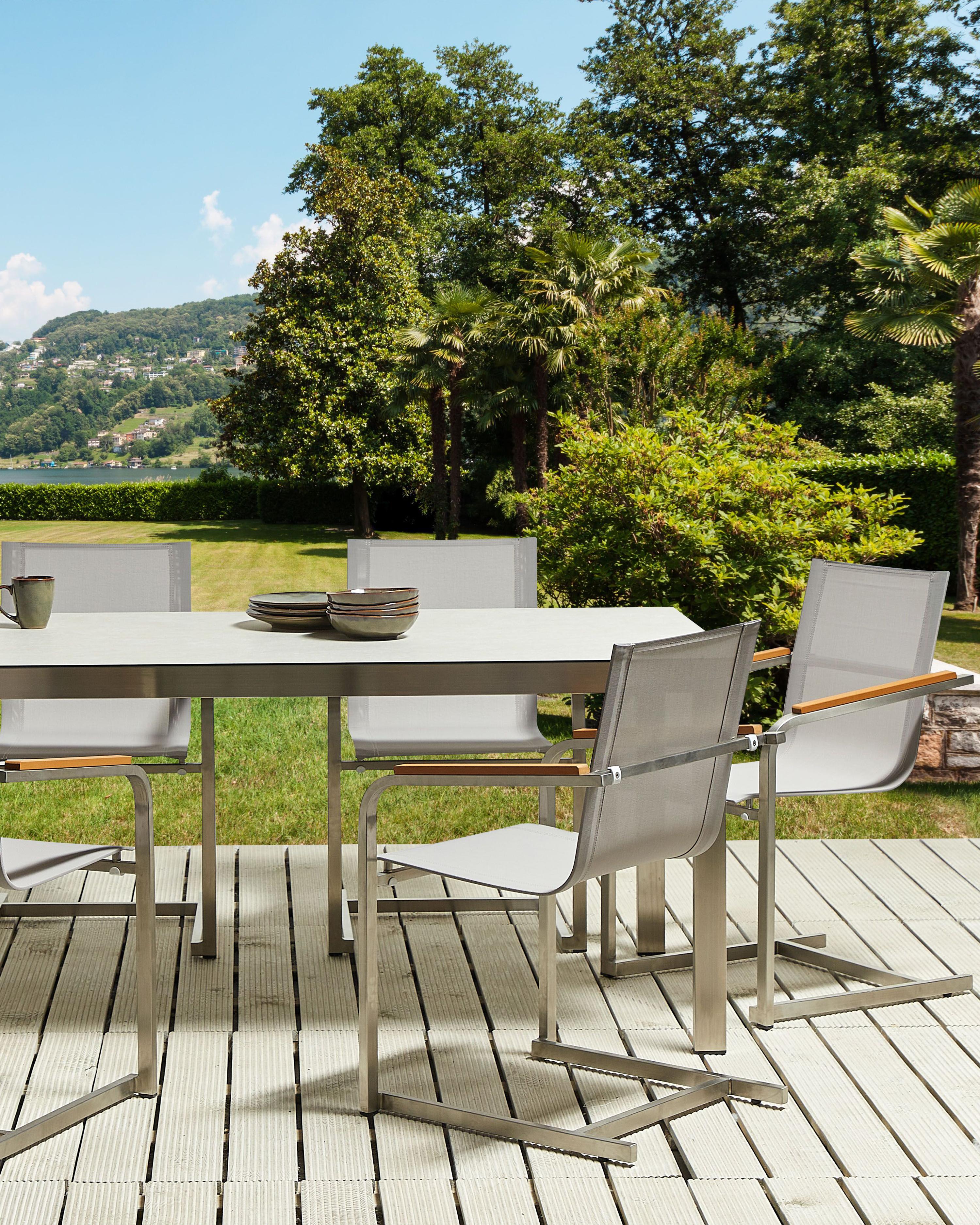 Set van 2 tuinstoelen COSOLETO Roestvrij staal Beige
