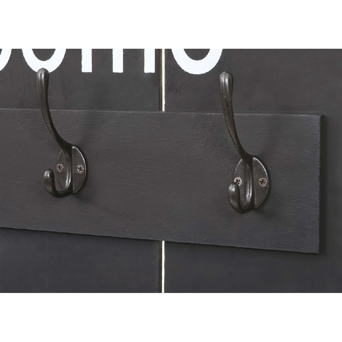 Mendler Garderobe murale HWC-C89 Welcome - Gris foncé