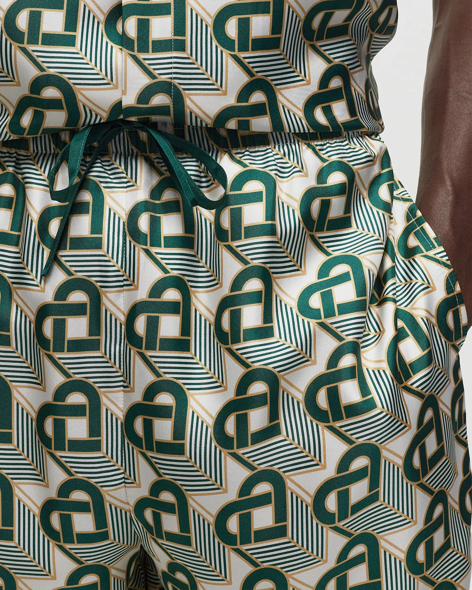 Casablanca SILK SHORTS WITH DRAWSTRINGS
