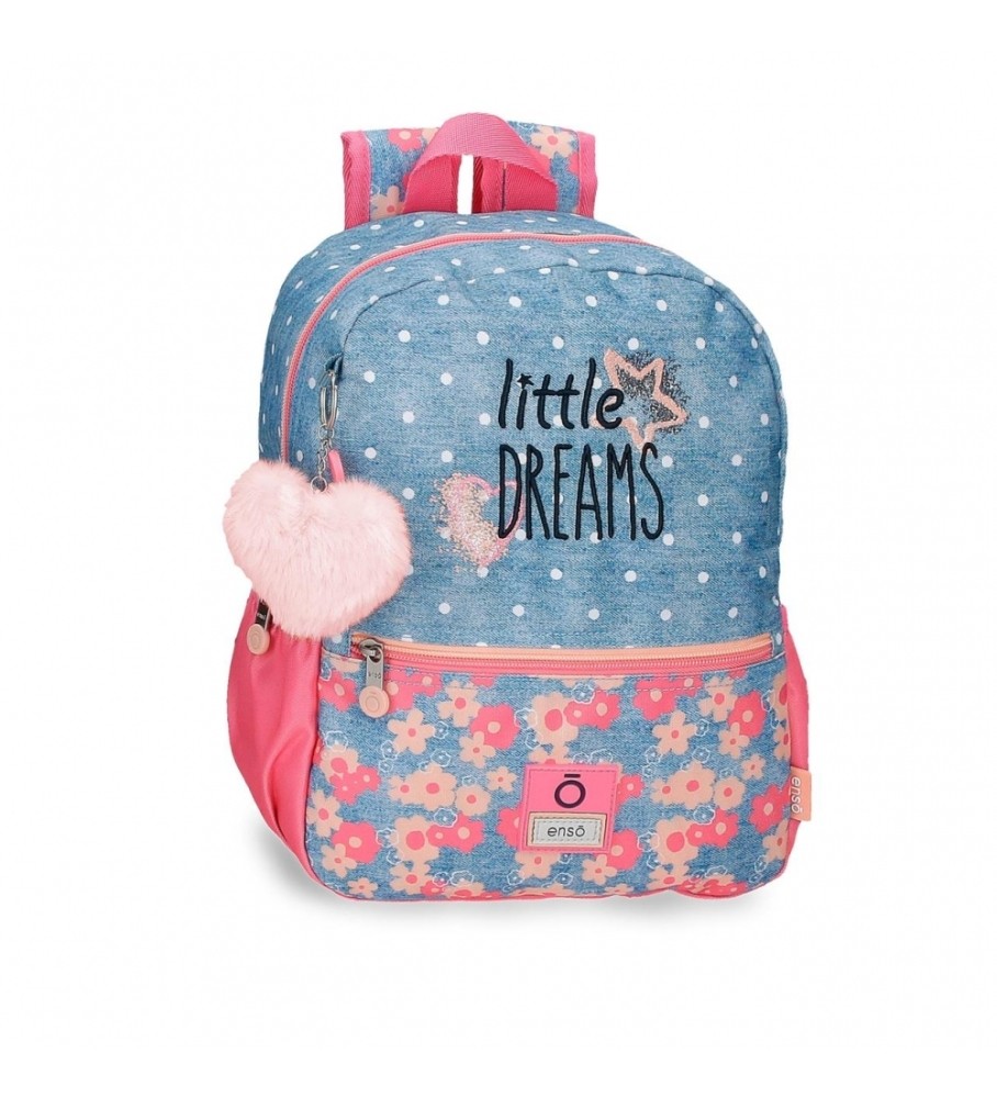 Mochila Canguru Ajustável Enso Little Dreams 32cm, Rosa