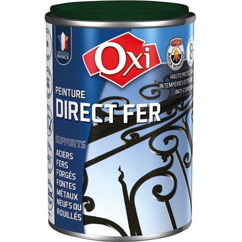 Peinture 0,25 L Brillante Direct Fer - Vert Mousse RAL 6005