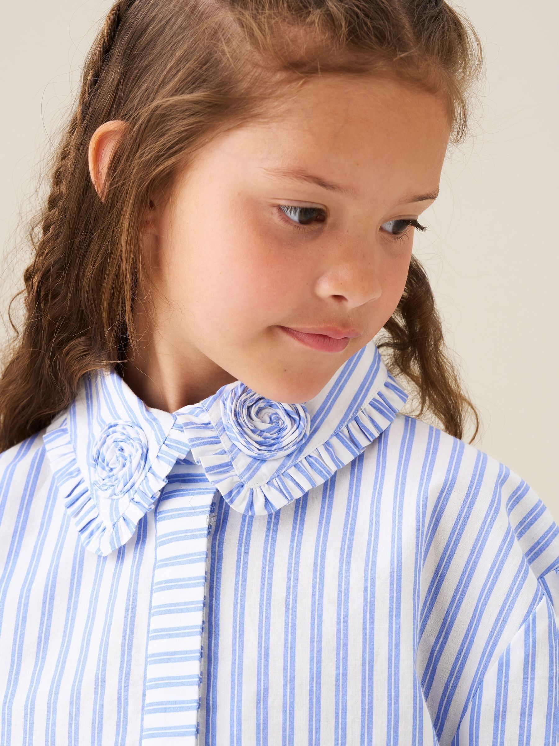 Angel & Rocket Stripe Corsage Collar Shirt