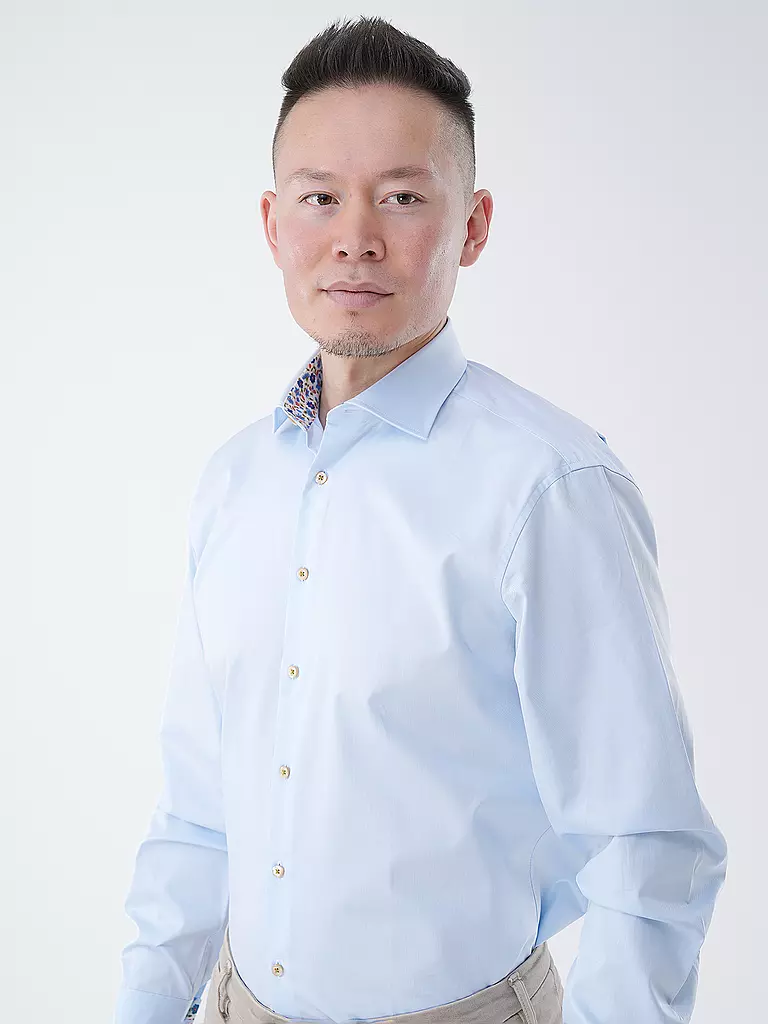 STENSTRÖMS Hemd Fitted Fit hellblau