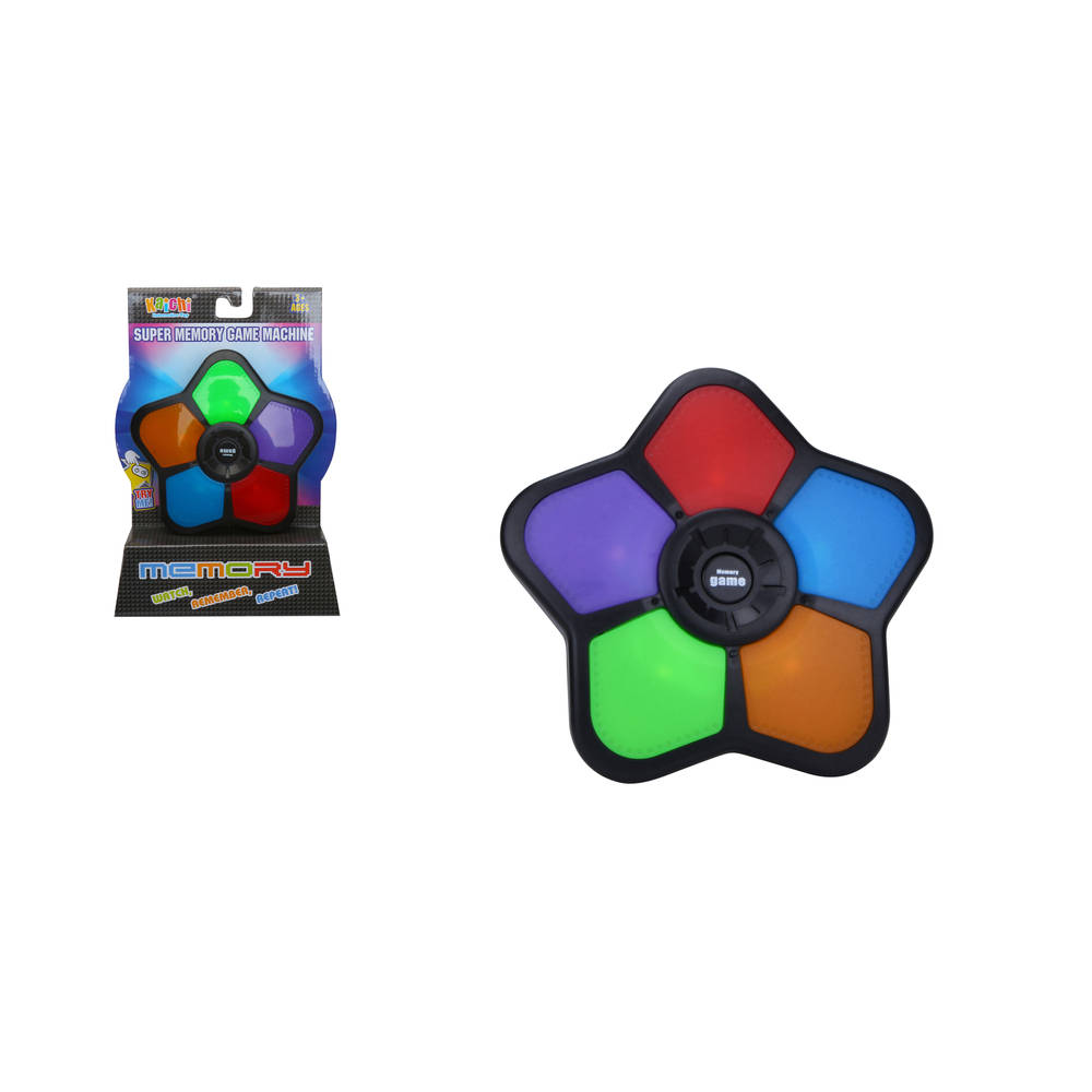 Geheugenspel vijf kleuren spelconsole