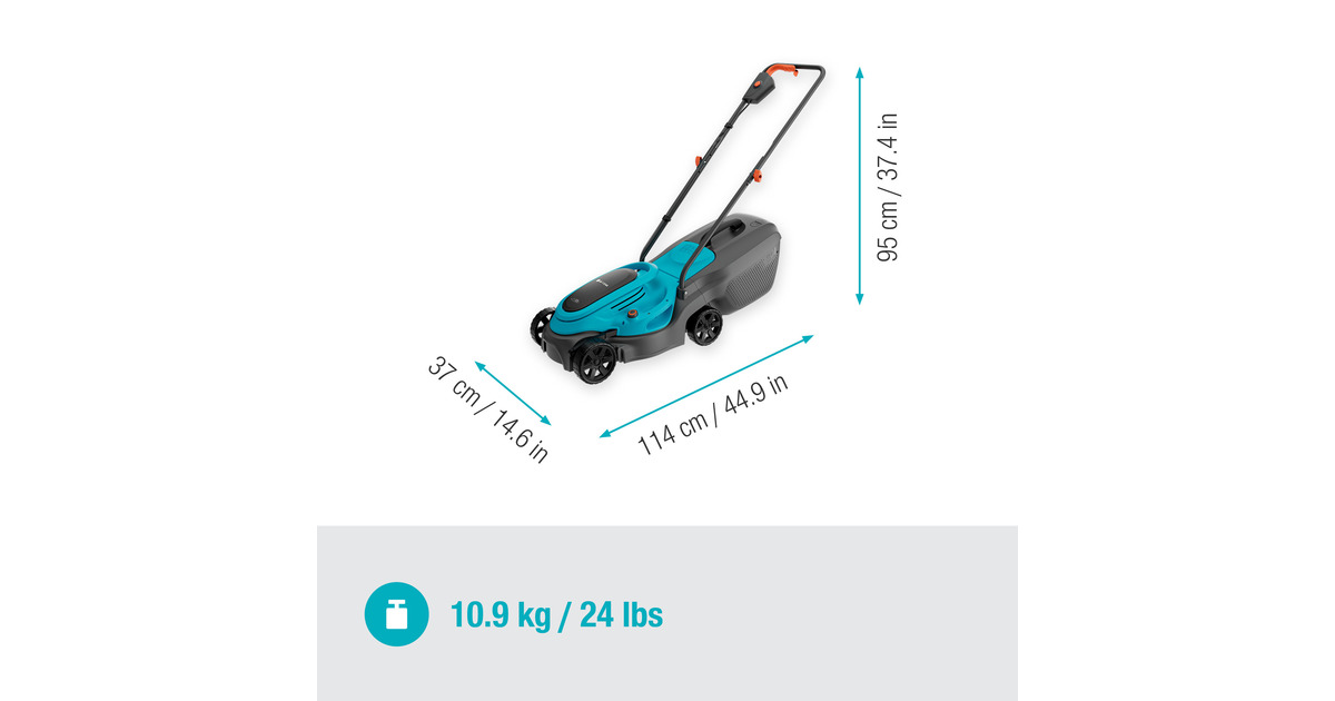 GARDENAGrasmaaier EasyMax 32/18V  (Turquoise/grijs, Accu en lader niet inbegrepen)