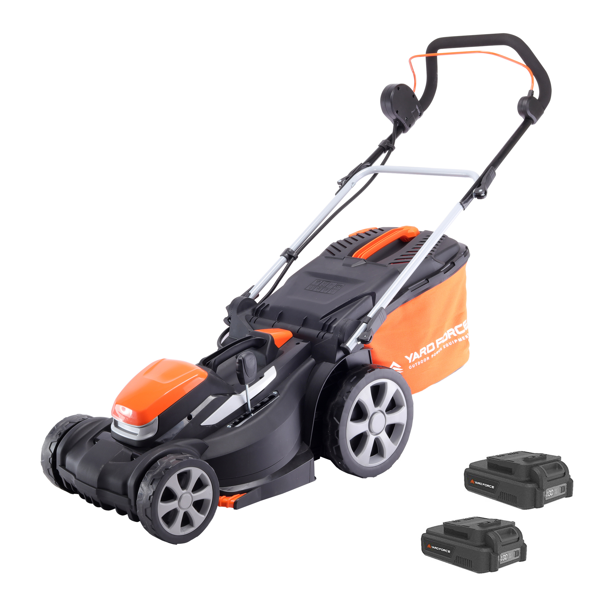 Tondeuse à gazon rotative sans fil 37cm, avec double batterie lithium-ion 2x20v et chargeur rapide - lm c37