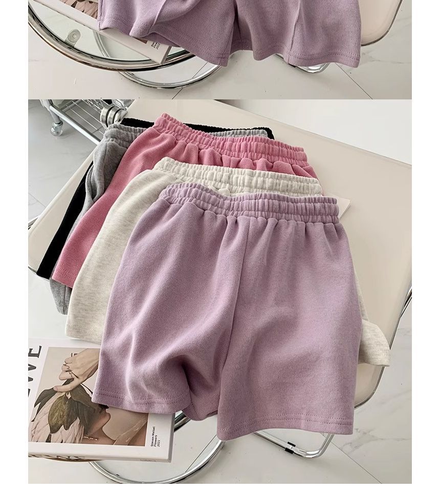 Cloud Nine - Hoge taille effen shorts met trekkoord