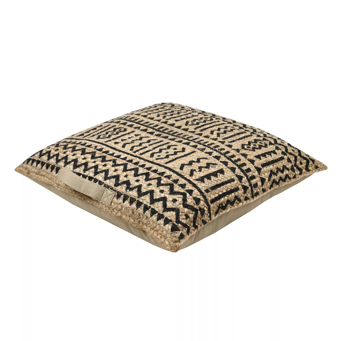 Coussin de sol extérieur jute (60 x H10 cm) Otis Noir