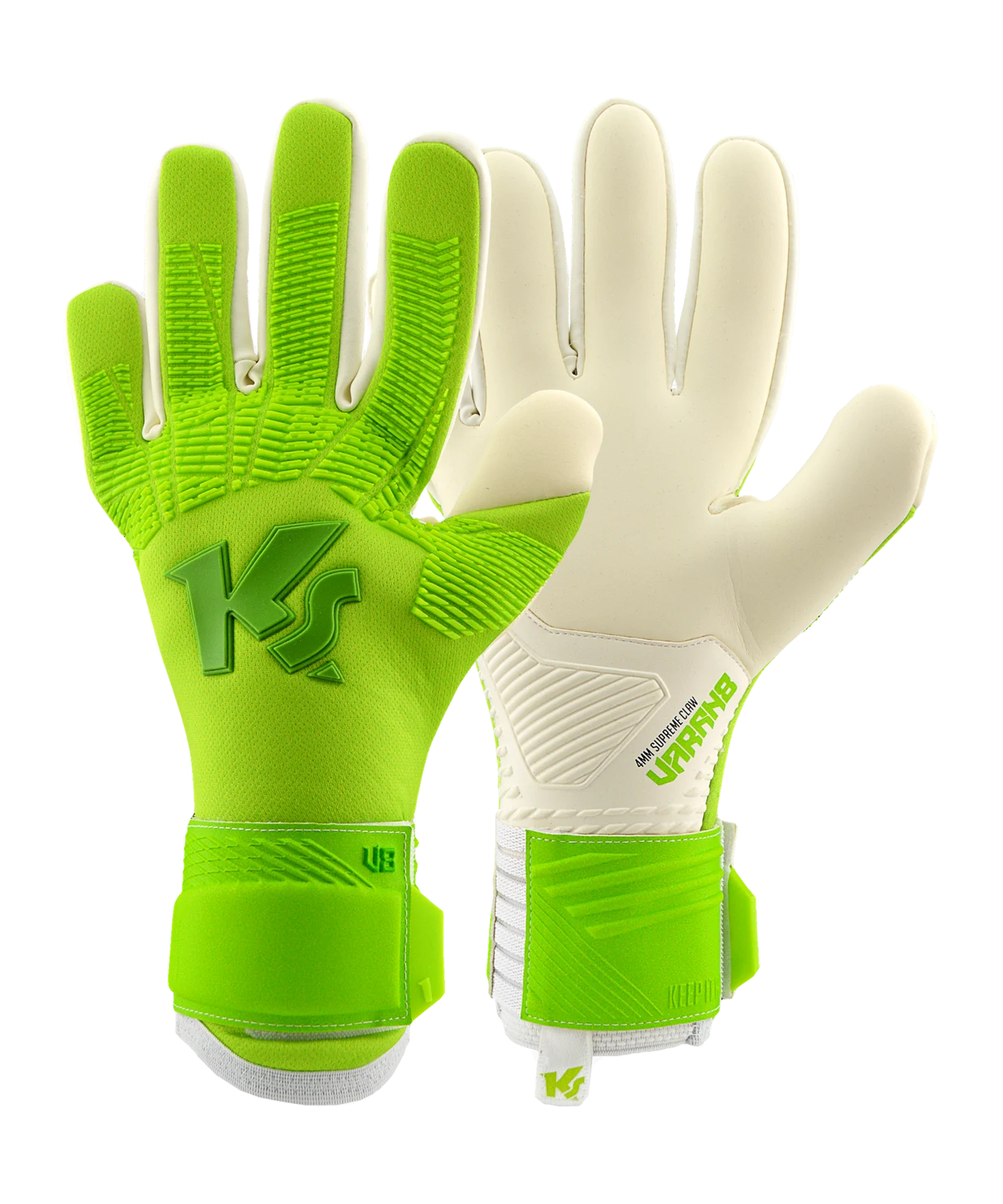KEEPERsport Varan8 Champ NC Raw Impact TW-Handschuhe Grün Weiss F555