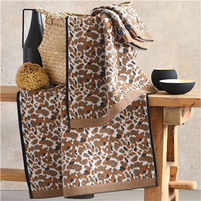 Linge de toilette relief léopard - BECQUET CRÉATION - 520 g/m²