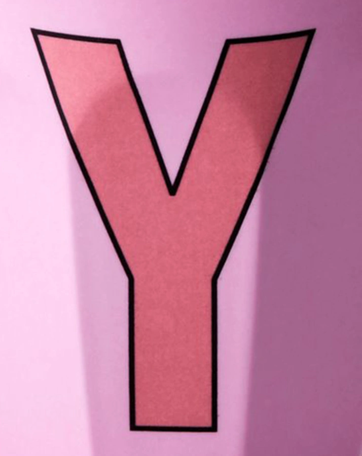 Melamin-Becher LETTER Y - MEDIUM in pink