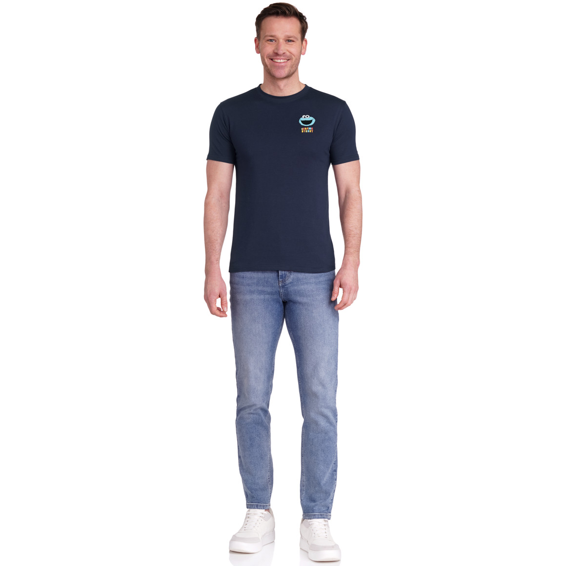 VanVaan Sesamstraße T-Shirt mit Applikation dunkelblau