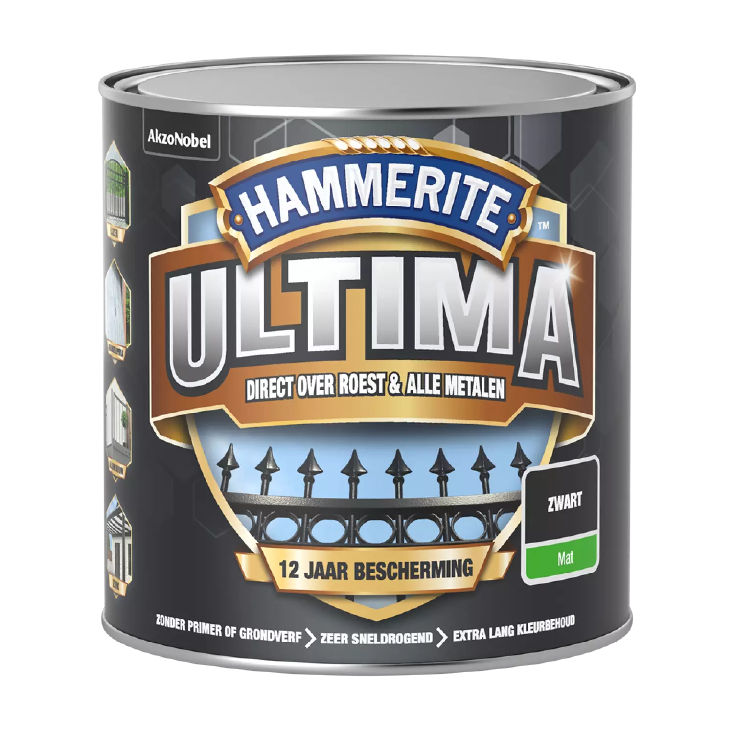 Hammerite Ultima Mat - Zwart - 250ml