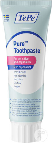 TePe Pure Dentifrice Menthe Douce Tube 75ml
