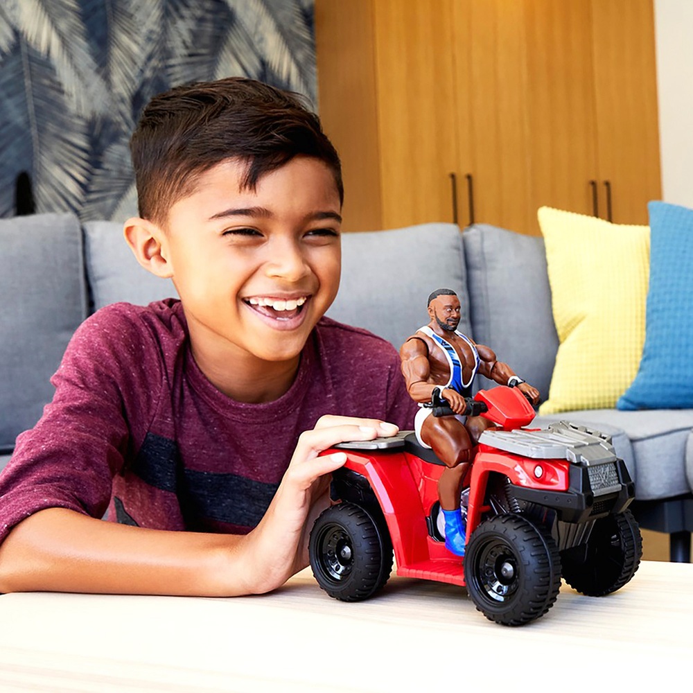 WWE Wrekkin' Slam N Spin ATV-Fahrzeug mit Big E-Figur
