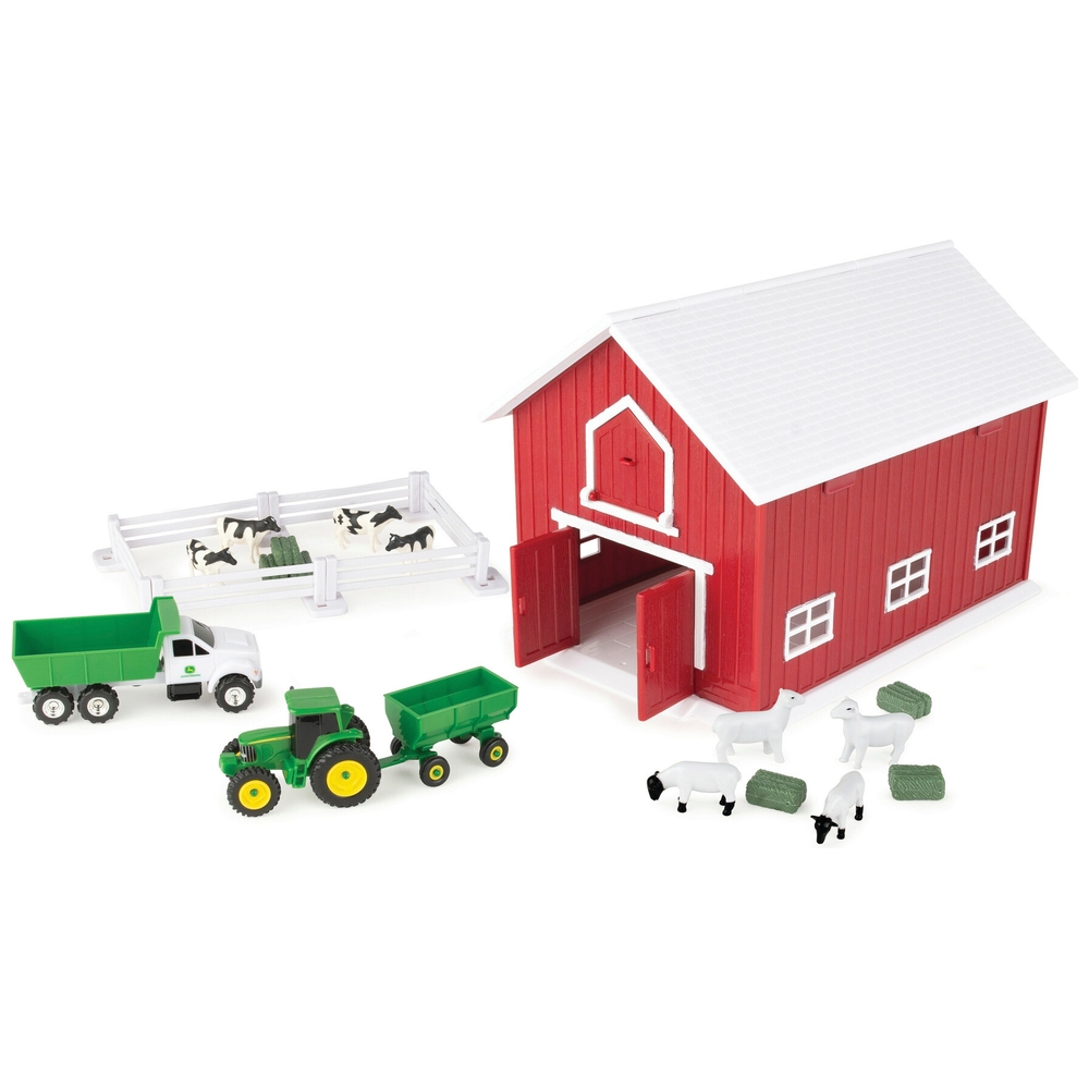 John Deere Spielset „Rote Scheune“ im Maßstab 1:64