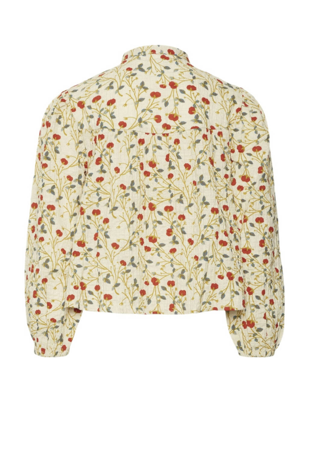 VERO MODA GIRL gebloemde blouse VMBIA beige/rood