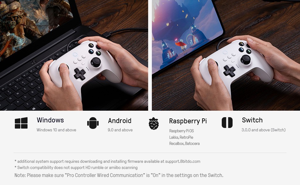 8BitDo Ultimate Controller Wired - White