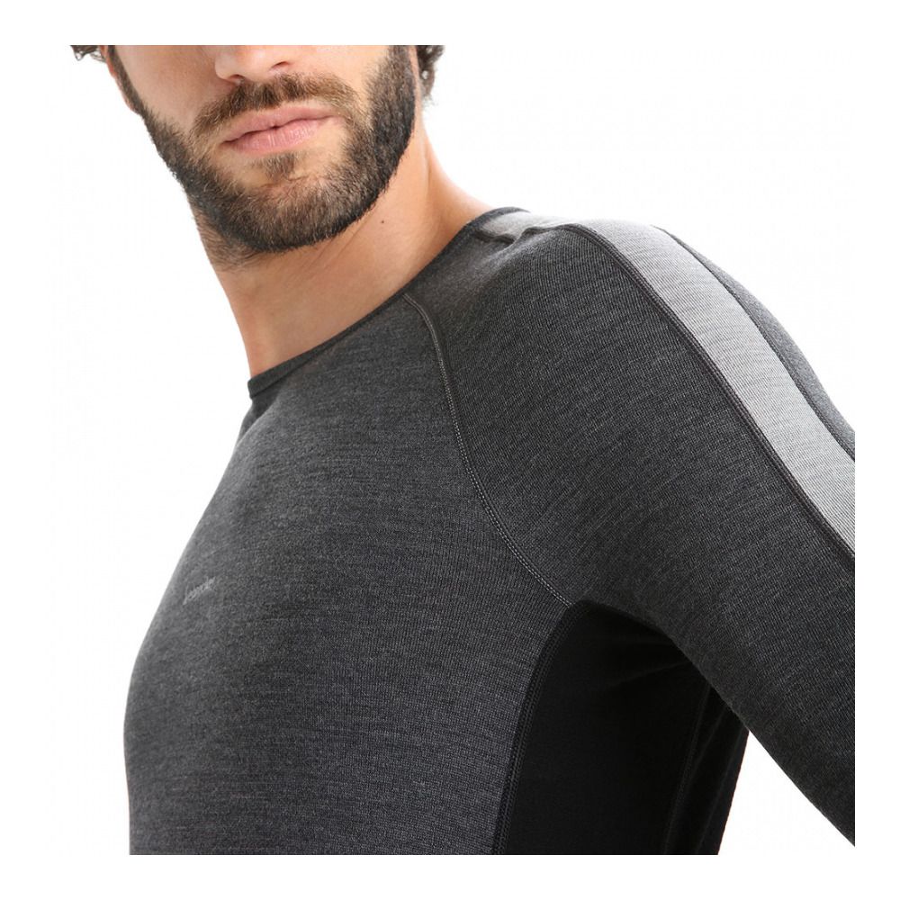 Icebreaker ZONEKNIT 260 - Sous-couche Homme jet hthr/blk/metro h/cb