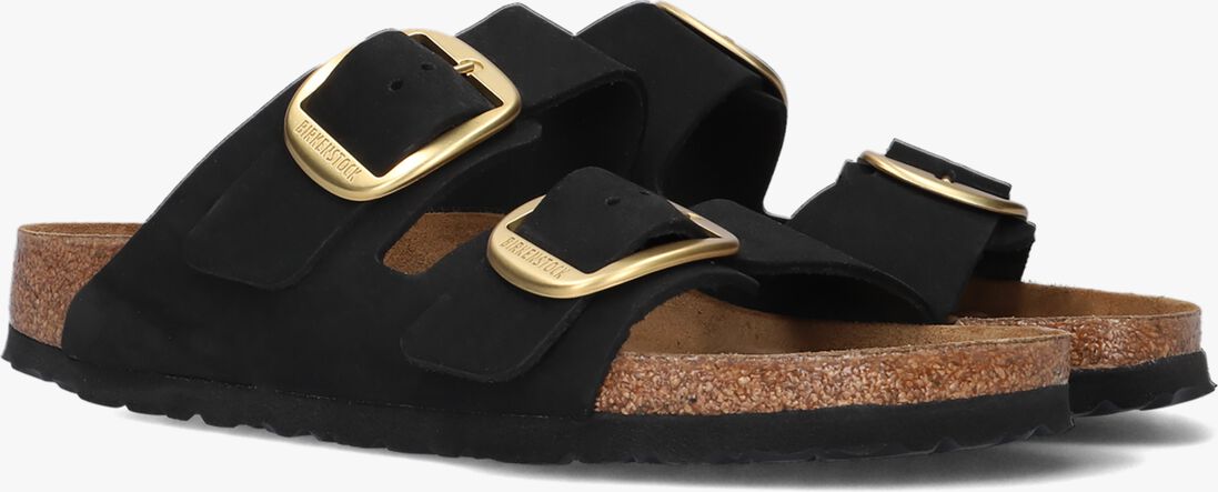 BIRKENSTOCK zwarte birkenstock slippers arizona big buckle