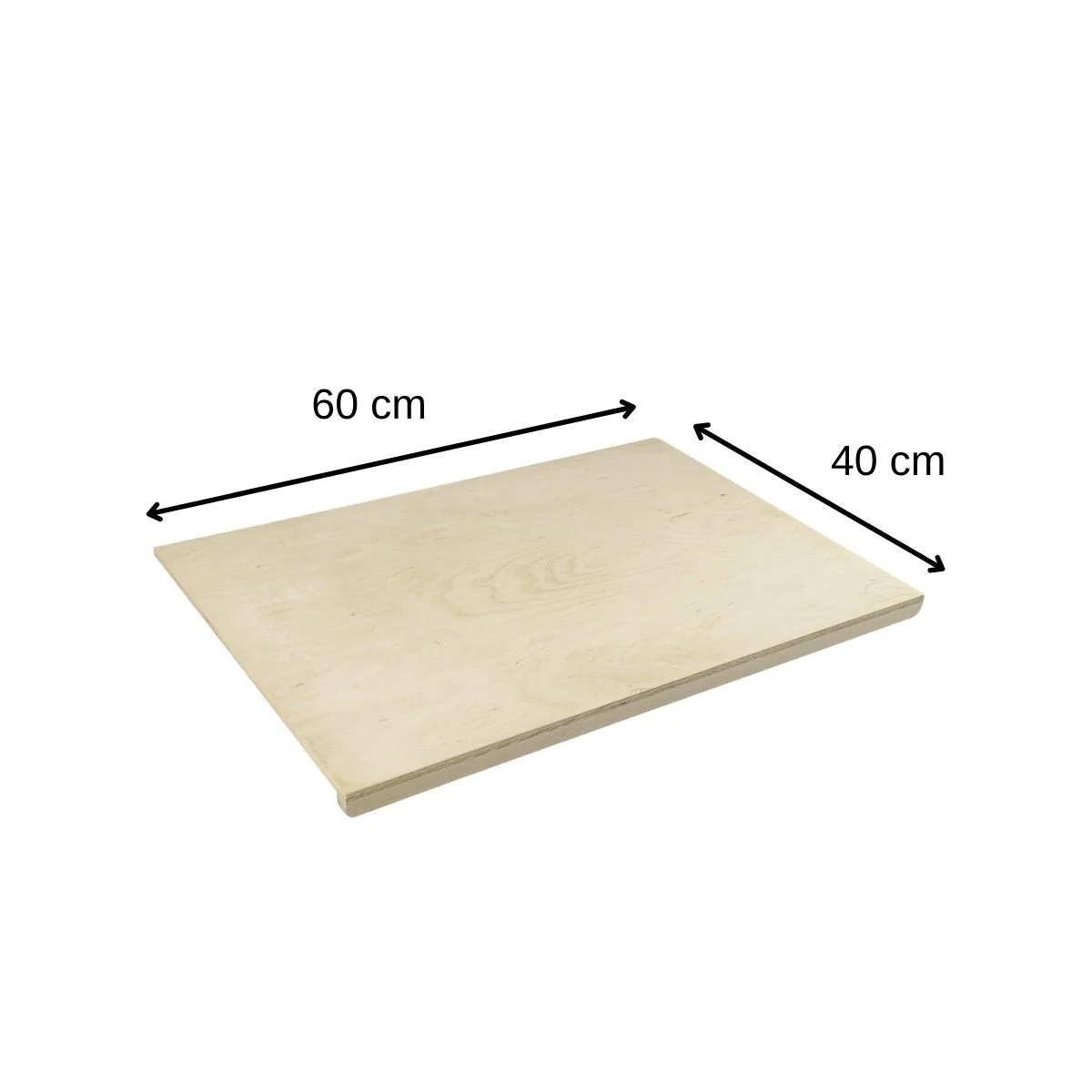 Planche à découper en bois avec rebord rectangulaire 60 x 40 cm Smart