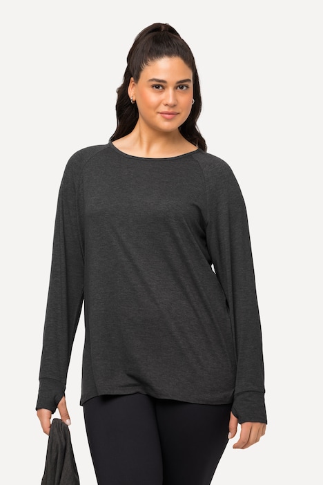 Sweater, Loop, Rundhals, Langarm, extraweich, Daumenloch