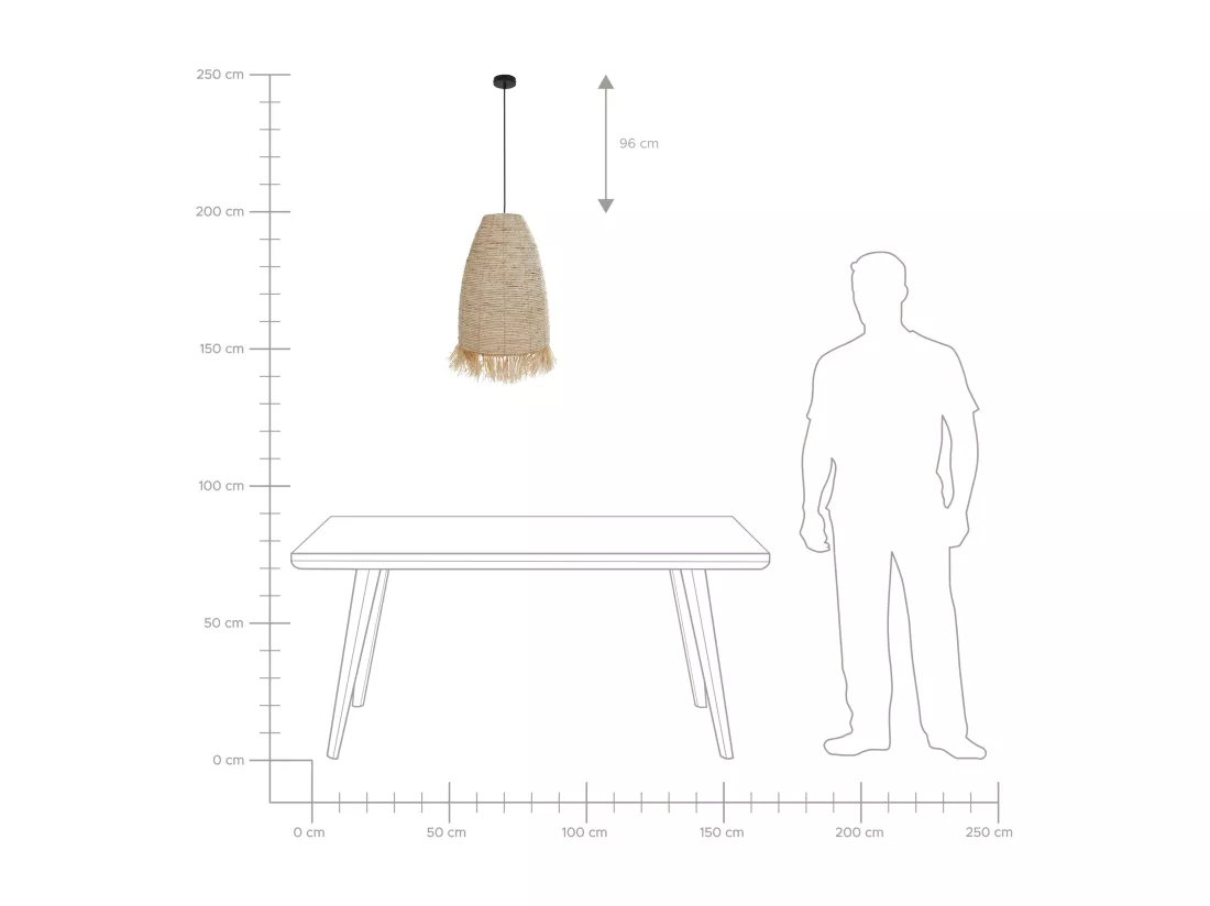 Lampe suspension TUTONG Naturel