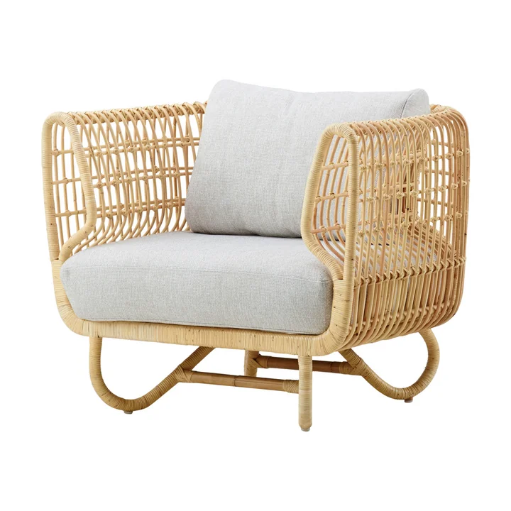 Cane-line - Nest Loungesessel Indoor, natur / Natté light grey