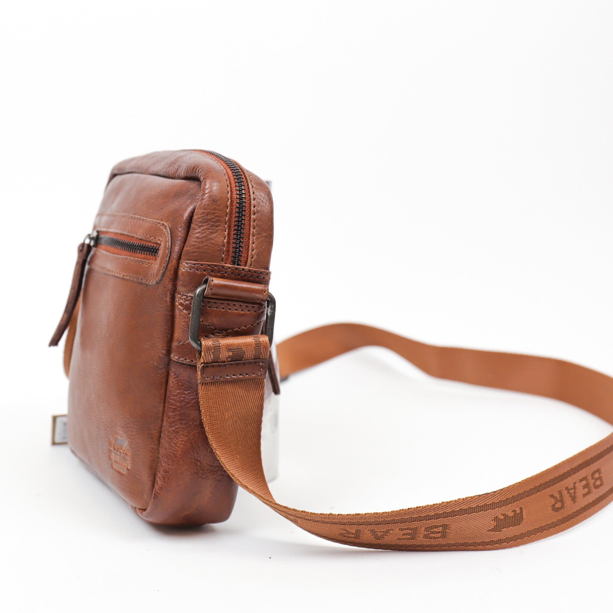 Schoudertasje 'Leonardo' cognac Cognac