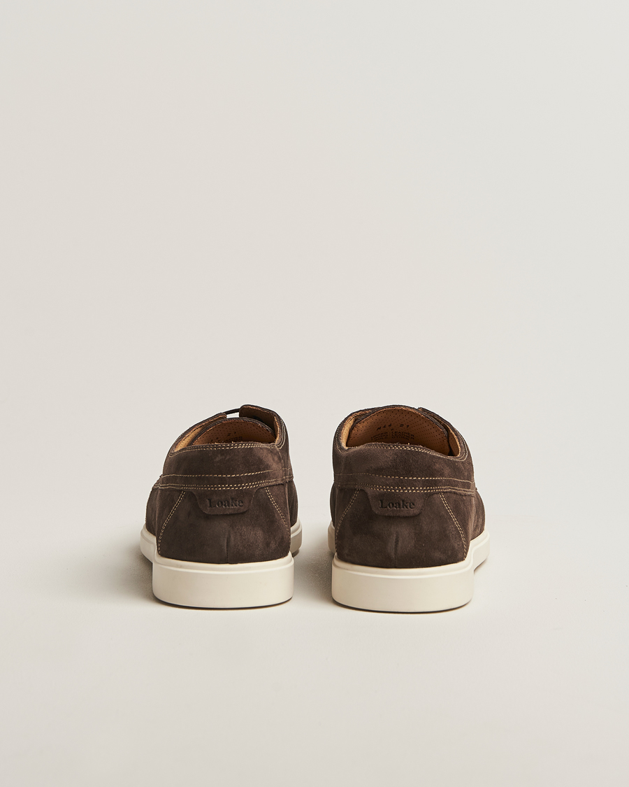 Loake 1880 Sardinia Suede Boat Shoe Loafers Anthracite