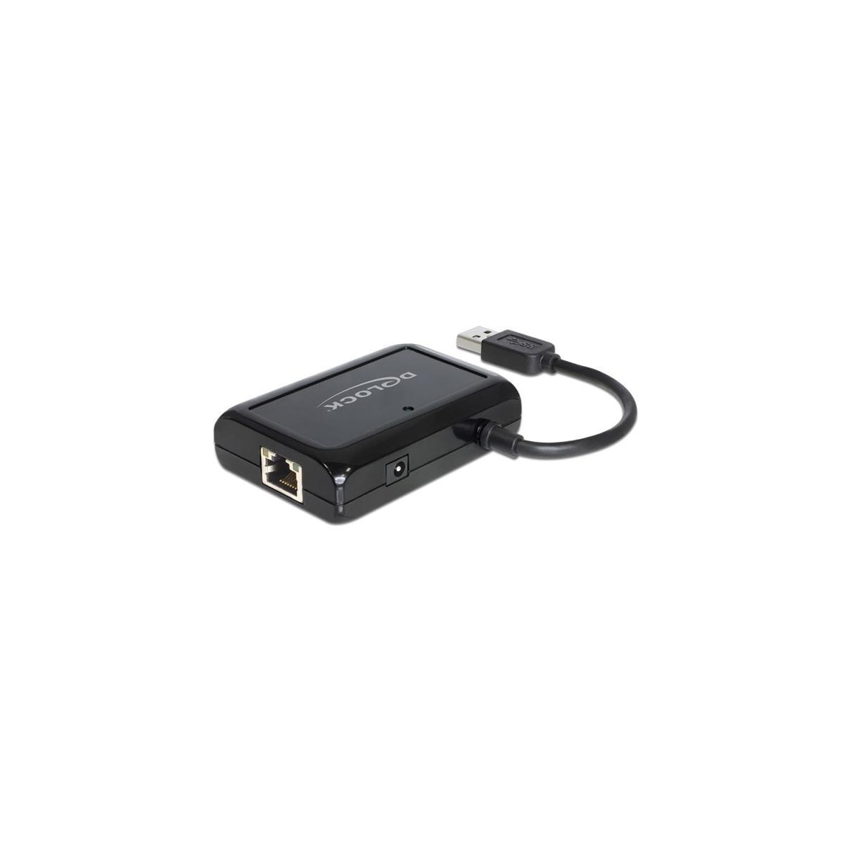 DeLOCK USB 3.0 Hub + Gigabit LAN, 3-port USB 3.0 hub med Ethernet, sv