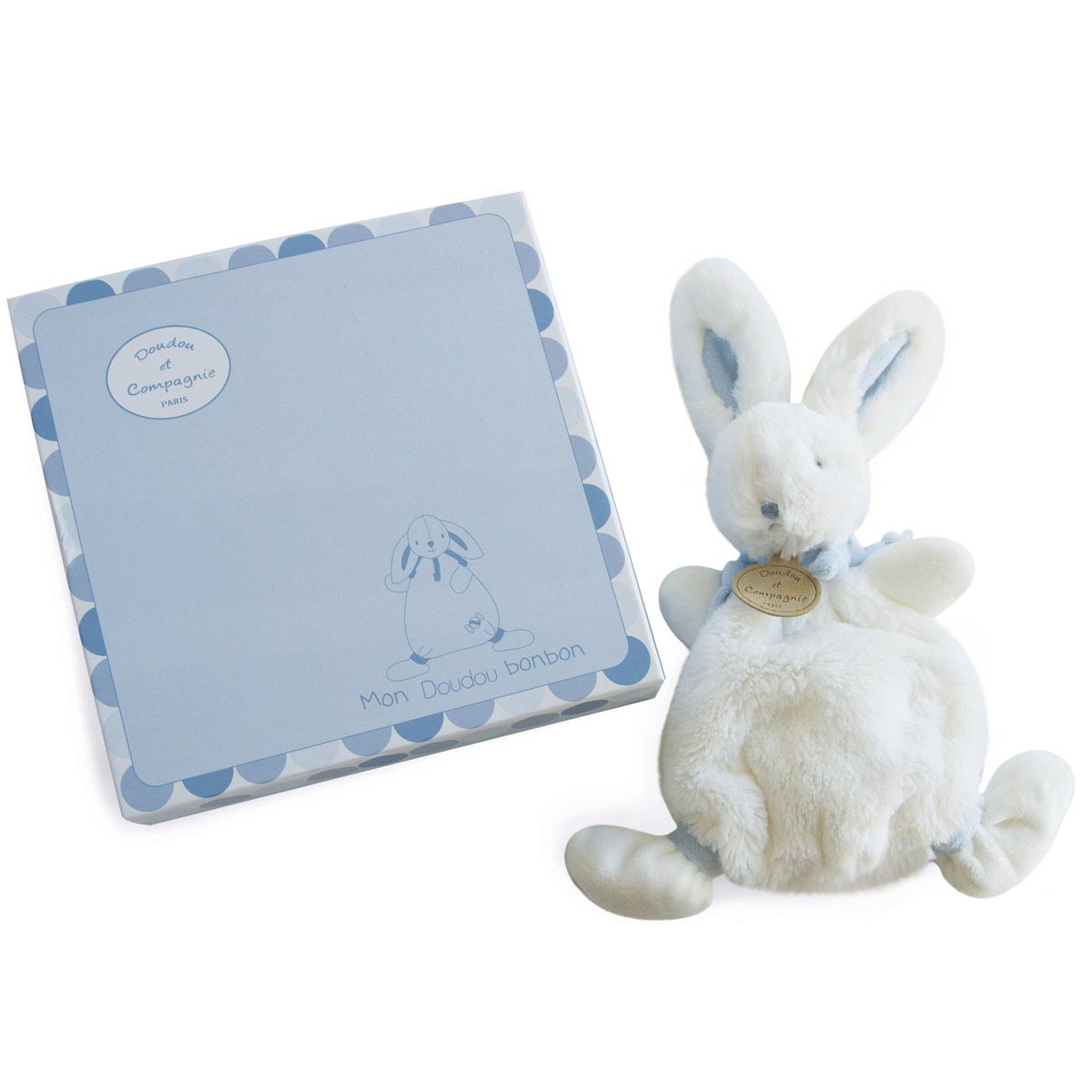 Lapin Bonbon - Doudou bleu