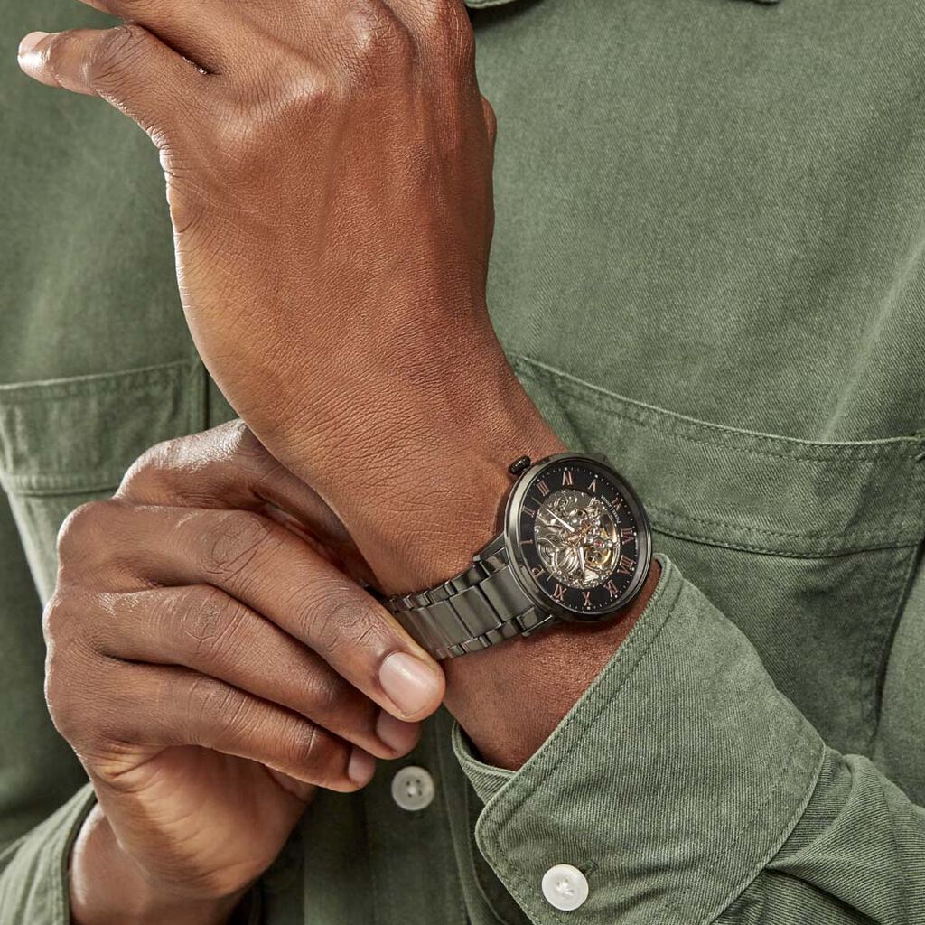 Montre Lannier Collection Automatic Acier Noir