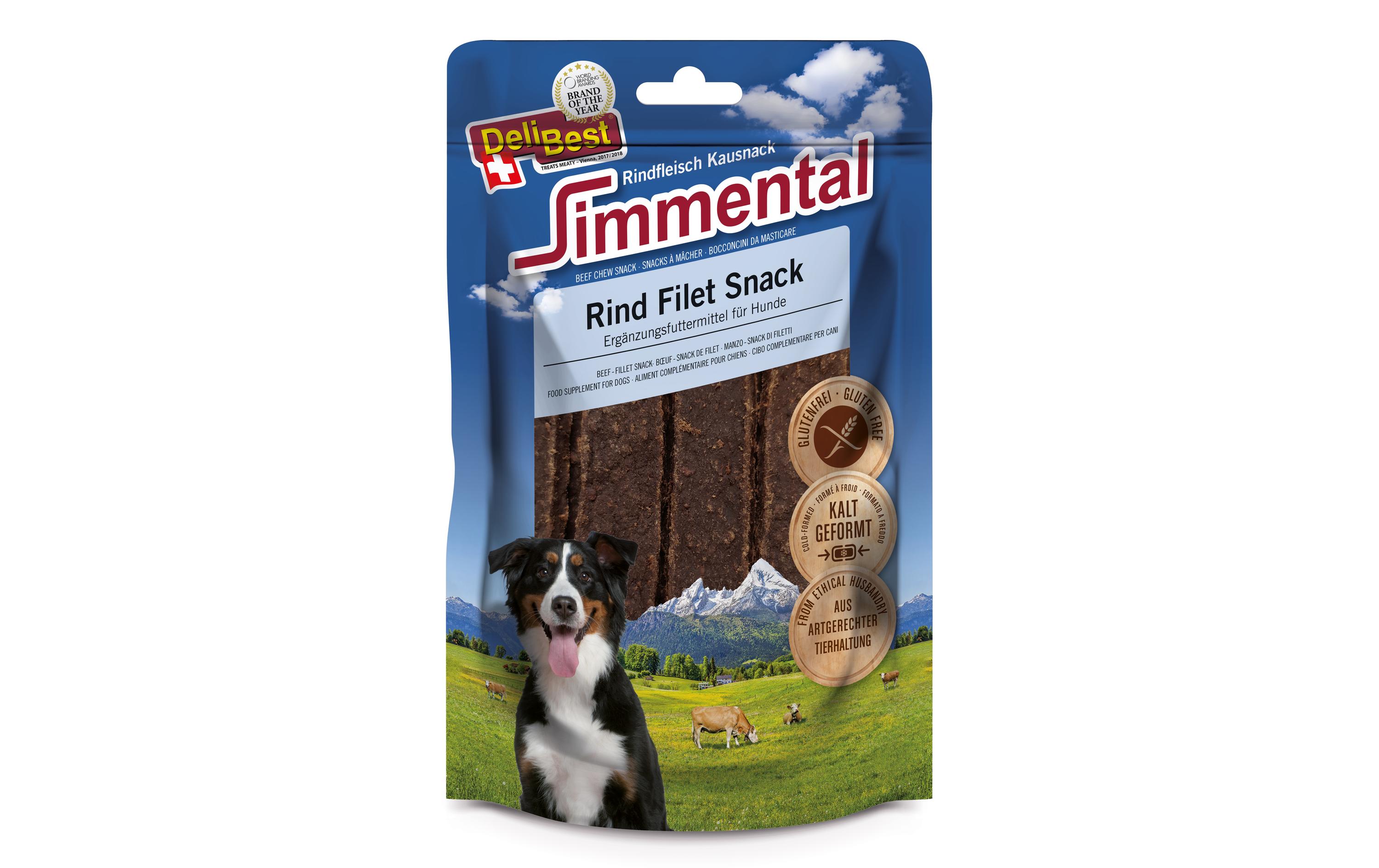 Simmental Rind Filet Snack, 90 gErgänzungsfuttermittel für Hunde