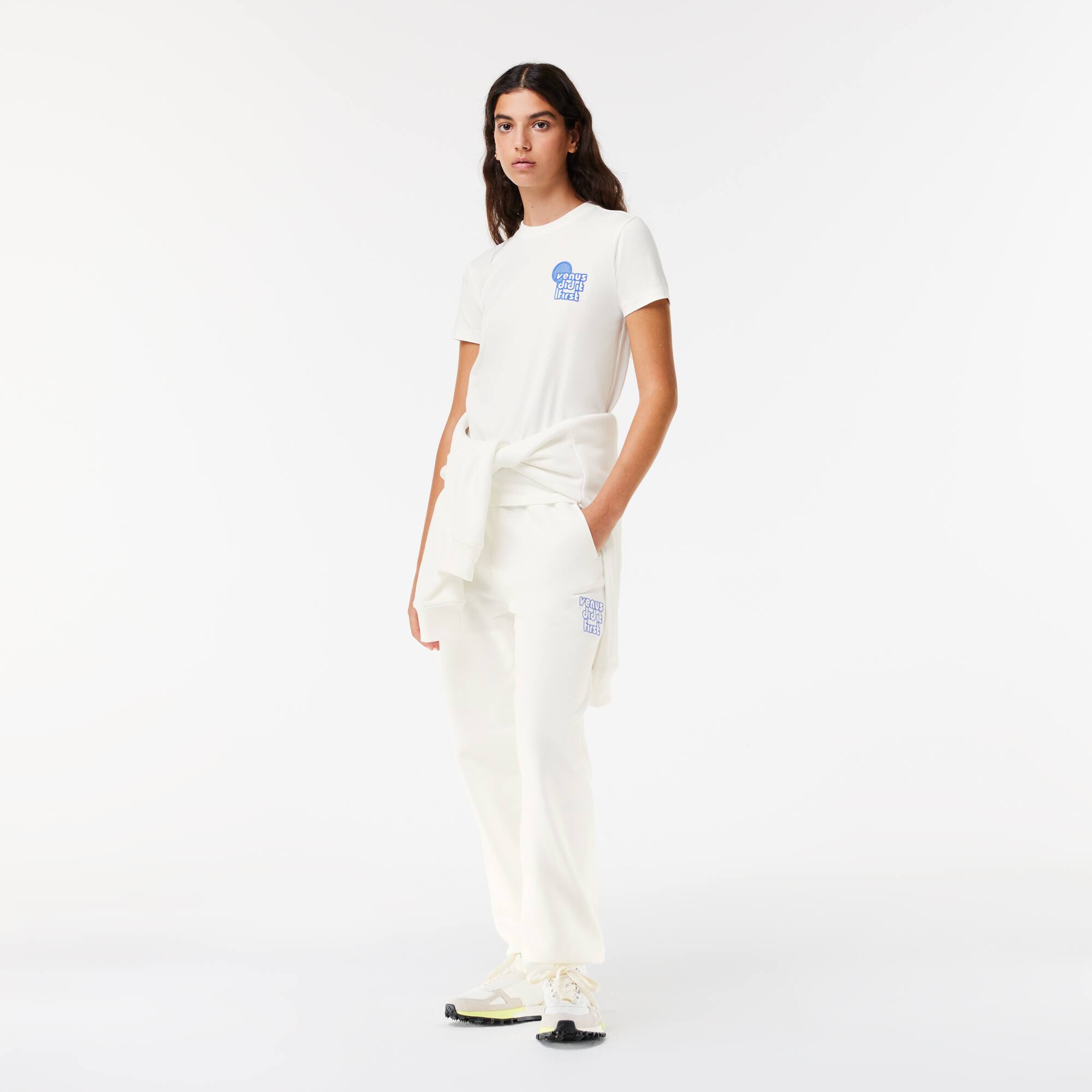 Lacoste x Eleven by Venus T-Shirt aus Baumwolle Lacoste X EleVen by Venus Williams - Weiss - Lacoste - Damen