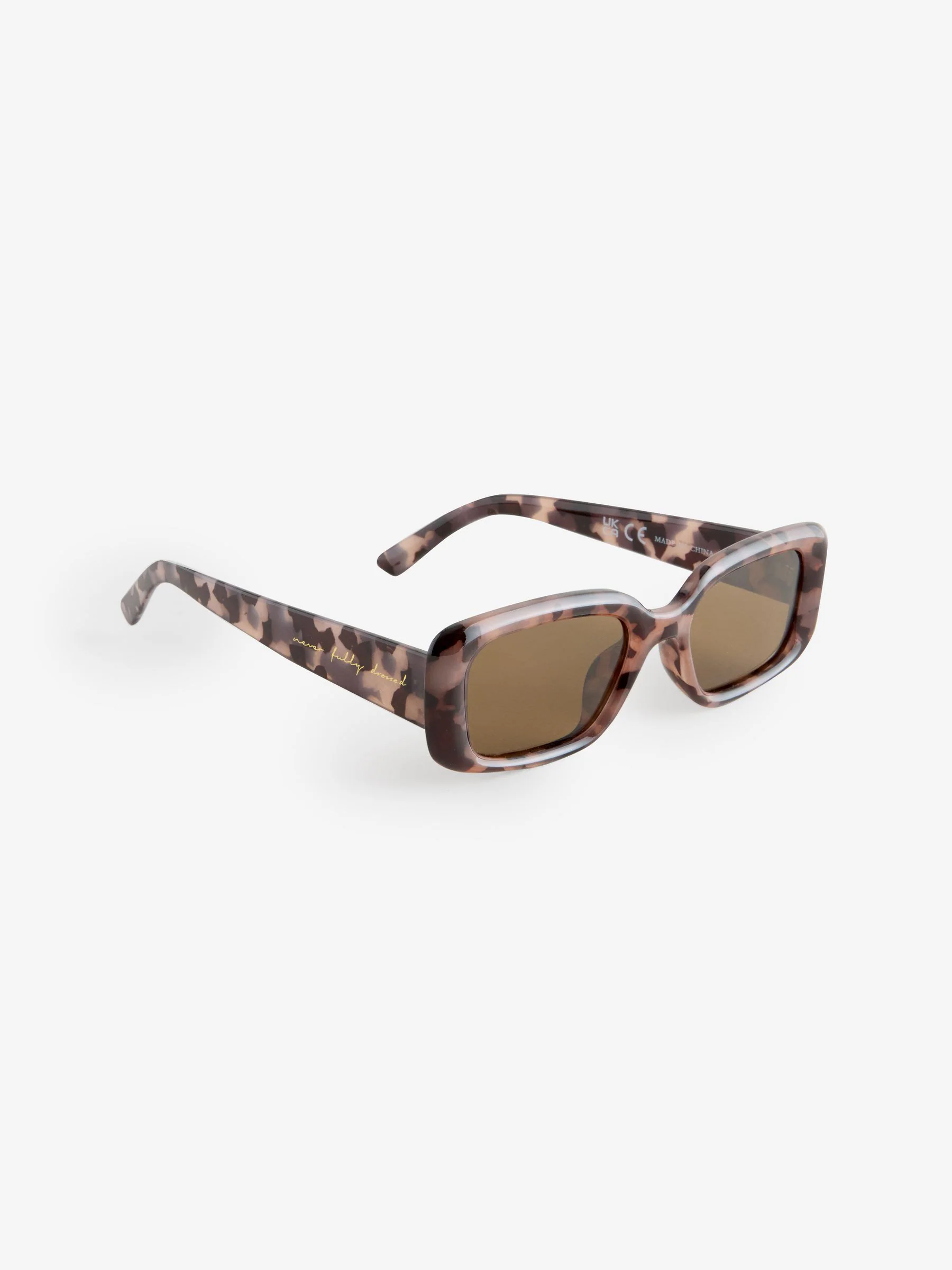 Never Fully Dressed Rectangle Tortoiseshell Sunglasses