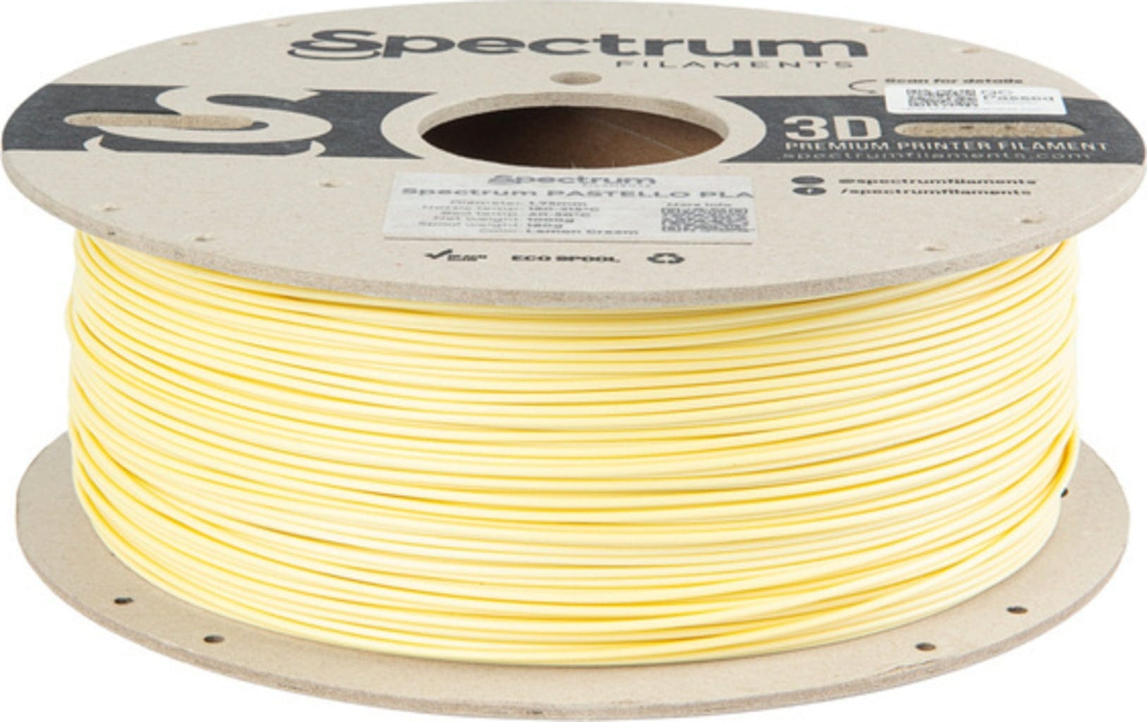 Spectrum  Pastello PLA Lemon Cream, 1,75 mm / 1000 g    Pastellfarbenes PLA in Lemon Cream