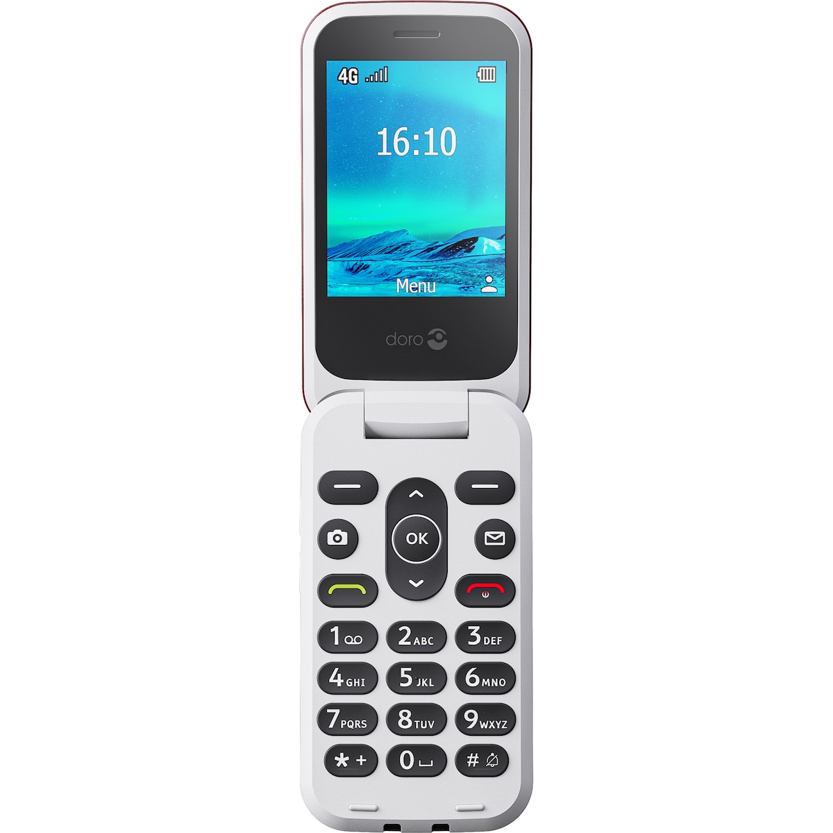 Doro 2881 mobiltelefon (rød)