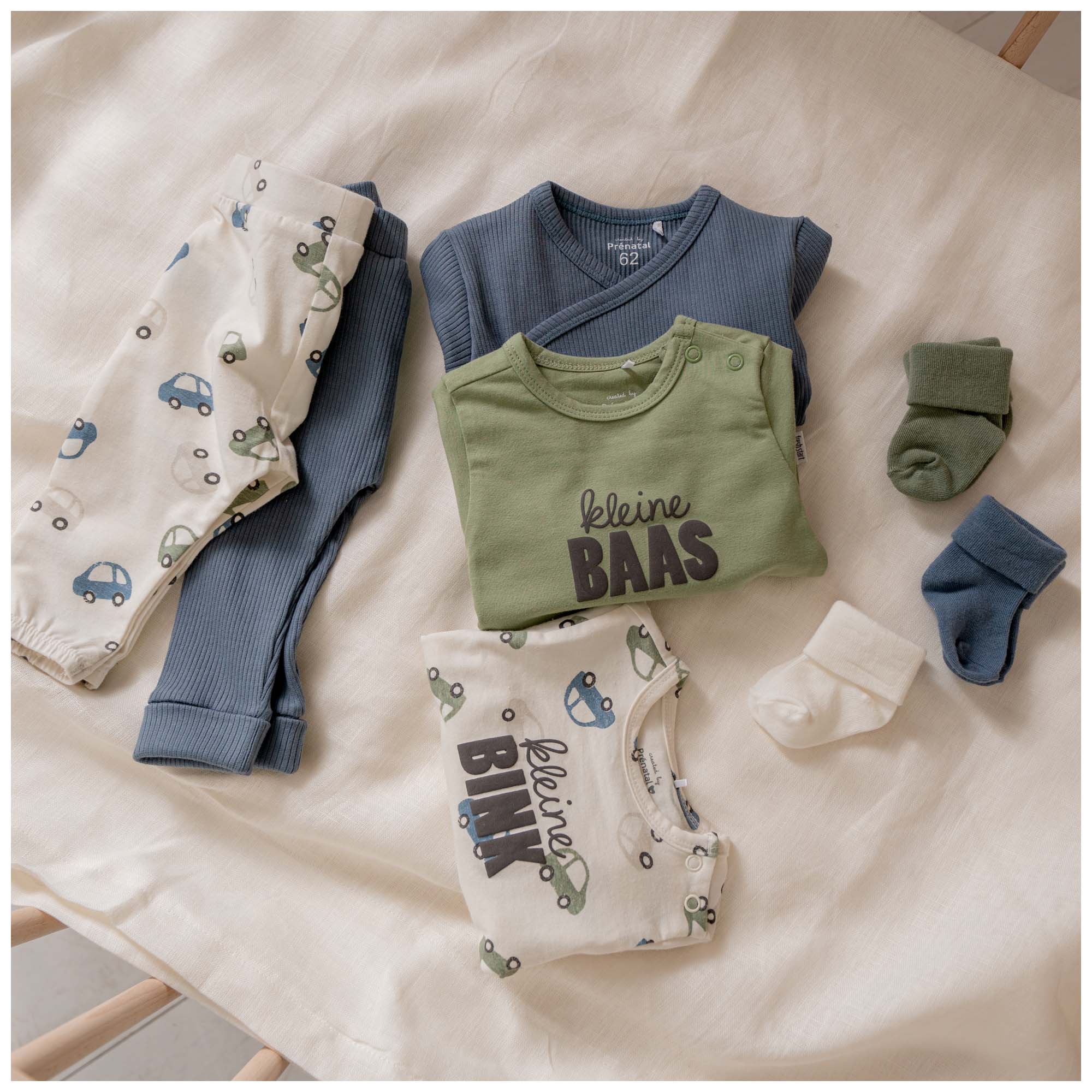 prénatal newborn shirt lange mouwen tekst wit
