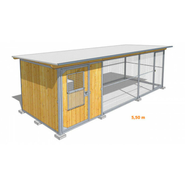 Poulailler durable en bois et métal avec 1 box
